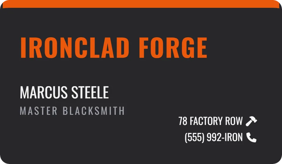 Vizitka, Ironclad forge