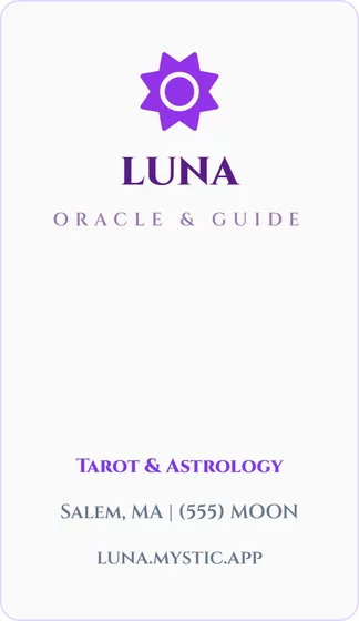 Vizitka, Luna