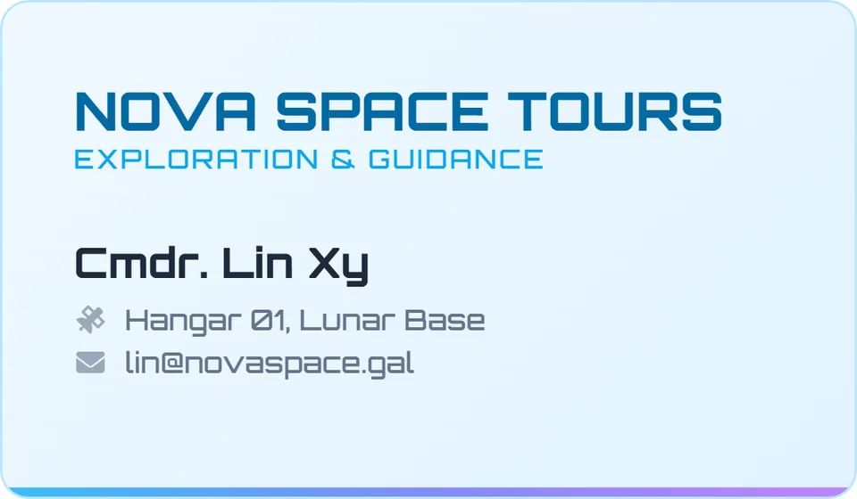 Vizitka, Nova space
