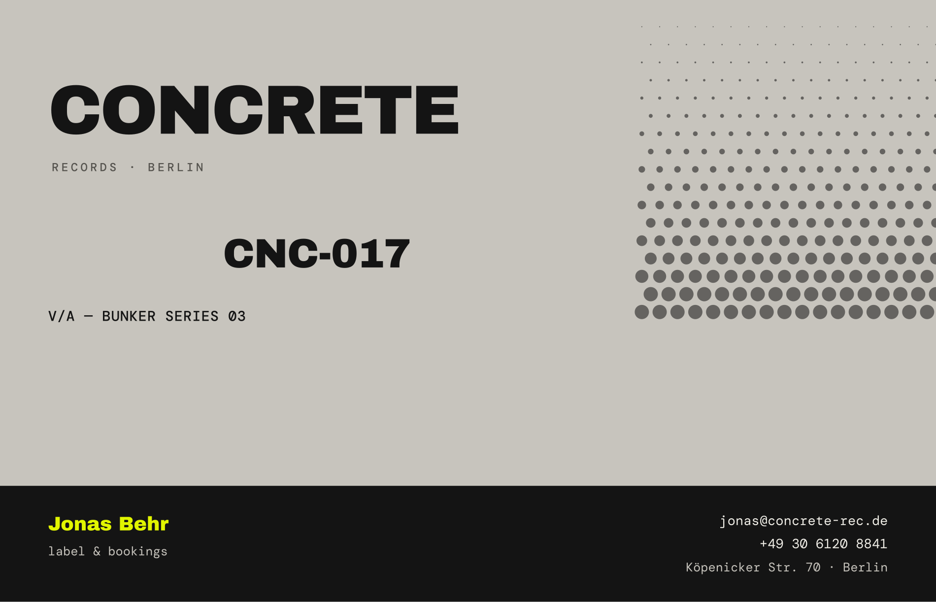 Vizitka — 06 concrete card
