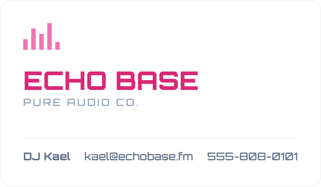 Vizitka — card echo base light